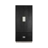 OROA Blackbone Stainless Steel 2 - Door Accent Cabinet Wood in Black/Brown, Size 87.0 H x 39.0 W x 24.0 D in | Wayfair RIC8720621604471