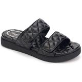 Reeves Quilted Two Band Flat Sandals - Black - Kenneth Cole Flats