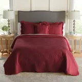 Croft & Barrow Mary Solid Bedspread or Sham, Dark Red, Queen