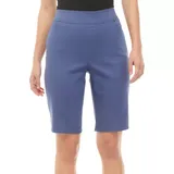 Kim Rogers® Women's Cotton Blend Bermuda Shorts, Blue, 8