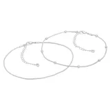 Sonoma Goods For Life Silver Tone Anklet Set of 3, Women's