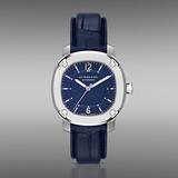 Burberry Accessories | Burberry Britain Automatic Alligator Watch Swiss Made | Color: Blue/Silver | Size: Os