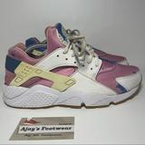 Nike Shoes | Nike Womens Air Huarache Gym Running Print Aq0551-100 White Blue Shoes Size 11 | Color: Purple/White | Size: 11