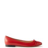 GG Marmont Leather Ballet Flats - Red - Gucci Flats