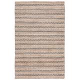 Brown Indoor Area Rug - Gracie Oaks Iffat Geometric Flatweave Black/Natural Area Rug Cotton/Jute & Sisal in Brown, Size 48.0 W x 0.35 D in | Wayfair