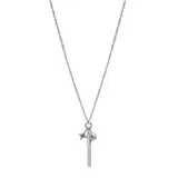 LC Lauren Conrad Silver Tone Simulated Pearl, Starburst, & Bar Charm Cluster Pendant Necklace, Women's