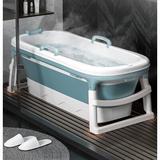 YINXIER Folding Portable Bathtub Adults/Children Folding Plastic Massage Bathtub in Blue, Size 20.47 H x 54.33 W x 24.41 D in | Wayfair W0520