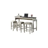Asher 4-pc. Counter-Height Dining Set w/ USB Port and Power Outlet