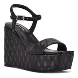 Nine West Nila Women's Platform Wedge Sandals, Size: 8, Black