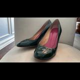Kate Spade Shoes | Kate Spade Green Patent Leather Round Toe Pumps. | Color: Green | Size: 7.5