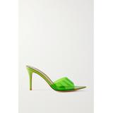 Gianvito Rossi - Elle 85 Patent-leather And Pvc Mules - Green