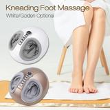 Yescom UL Shiatsu Foot Massager Heat Rolling Kneading Personal Massage Health Care Round 3 Modes White/Golden Opt