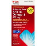 CVS Health Extra Strength Omega-3 Krill Oil Softgels 500mg, 45 ct