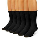 Gold Toe 6 Pair Athletic Crew Mens Socks, 10-13 , Black