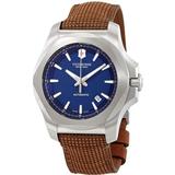 Victorinox Swiss Army I.N.O.X. Blue Dial Brown Leather Strap Men's Watch 241834 241834