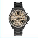 Michael Kors Jewelry | Micheal Kors Rose Gold & Black Watch | Color: Black/Gold/Tan | Size: Os