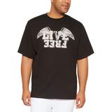 Men's Big & Tall Live Free Print T-Shirt by MVP Collections in Onyx (Size 5XL)