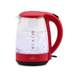 Kitchen Selectives 1.7 Liter Glass Kettle, Red