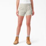 Dickies Women's Cooling Relaxed Fit Pull-On Shorts, 5'' - Stone Size 2 (SRF400)