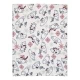 Disney Classic Winnie The Pooh White, Red, & Green Holiday Christmas Piglet, Snowflakes & Bells Super Soft Baby Blanket in Green/White | Wayfair