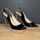 Jessica Simpson Shoes | Jessica Simpson Js-Tracy Peep Toe Sling Back Heel | Color: Black | Size: 9.5