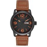 Analog Sport Stainless Steel & Leather-strap Watch - Black - Citizen Watches