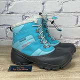Columbia Shoes | Columbia Rope Tow Iii Blue Waterproof Faux Fur Winter Snow Boots | Color: Blue/Gray | Size: 4g