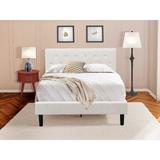 Red Barrel Studio® Thisbe Upholstered Platform 2 Piece Bedroom Set Upholstered, Solid Wood in Red/White, Size Full | Wayfair