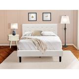 Red Barrel Studio® Thisbe Upholstered Platform 2 Piece Bedroom Set Upholstered, Solid Wood in White, Size Full | Wayfair