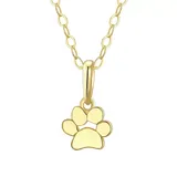 "Charming Girl Kids' 14k Gold Paw Necklace, Girl's, Size: 15"", Multicolor"