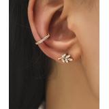 Don't AsK Women's Earrings Gold - Goldtone & Crystal Leaf Stud Earring & Ear Cuff