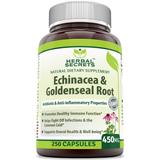 Amazing Nutrition, Herbal Secrets Echinacea & Goldenseal Root 450 mg, 250 Capsules
