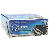 "Quest Nutrition, QuestBar Protein Bar, Cookies & Cream, 12 Bars"