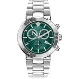 Urban Mystique 43mm Stainless Steel Bracelet Chronograph Watch - Green - Versace Watches