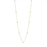 Effy® Sterling Silver/14K Gold Plate 32" Diamond Necklace, Silver, 16 In