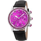 Quartz Crystal Purple Dial Watch