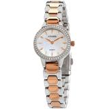 Quartz Crystal Mother Of Pearl Dial Watch -50d