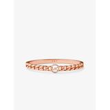 14k Gold-plated Sterling Silver Pavé Logo Curb Link Bangle