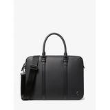 Michael Kors Hudson Textured Leather Briefcase Black One Size