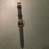 American Eagle Outfitters Accessories | Hardly Worn Stylish Square Face Watch | Color: Black/Gold | Size: Os