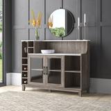 Mercury Row® Briones Console Bar Cabinet Wood in Gray, Size 36.6 H x 15.7 D in | Wayfair 36D417CAFFDA41F182F7CF6F2B1B4BE3