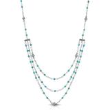 Sterling Silver Turquoise Bead Layered Necklace At Nordstrom Rack - Metallic - Lois Hill Necklaces