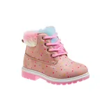 Beverly Hills Polo Club Toddler Girls Lace-Up Boots, Pink, 5