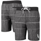 "Men's G-III Sports by Carl Banks Charcoal Chicago White Sox Horizon Volley Swim Trunks"