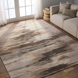 Brown Area Rug - Jaipur Living Tennyson Abstract Handmade Tufted Gray/Tan Area Rug Viscose/Wool in Brown, Size 60.0 W x 0.67 D in | Wayfair