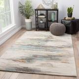 Blue Area Rug - Jaipur Living Tennyson Abstract Handmade Tufted Gray/Area Rug Viscose/Wool in Blue, Size 60.0 W x 0.5 D in | Wayfair RUG137590