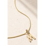 Marlo Laz - Letter Charm 14-karat Gold Diamond Necklace - E