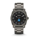 "Fossil SUNY Fashion Institute of Technology Tigers Machine Smoke Stainless Steel Watch"