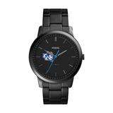 "Fossil Black Central Connecticut State Blue Devils The Minimalist Slim Stainless Steel Watch"