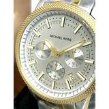 Michael Kors Accessories | Michael Kors Men's Watch Mk8238 Quartz Chronograph Silver Dial Two Tone S. Steel | Color: Gold/Silver | Size: 43 Mm